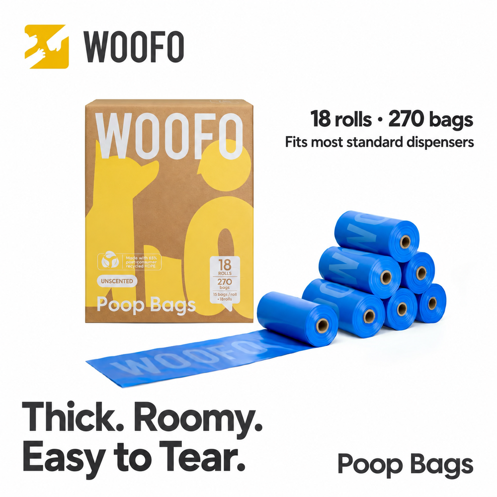 WOOFO Unscented Dog Poop Bags – 270 Bags