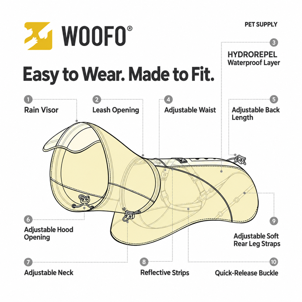 WOOFO Slip-on Rain Poncho