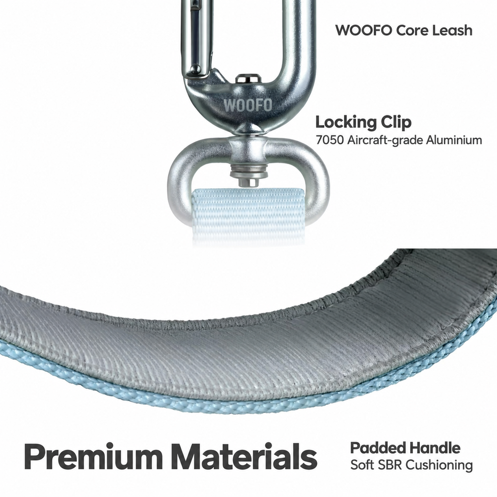 WOOFO Built-in Poop Bag Storage Dog Leash