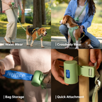 WOOFO Built-in Poop Bag Storage Dog Leash