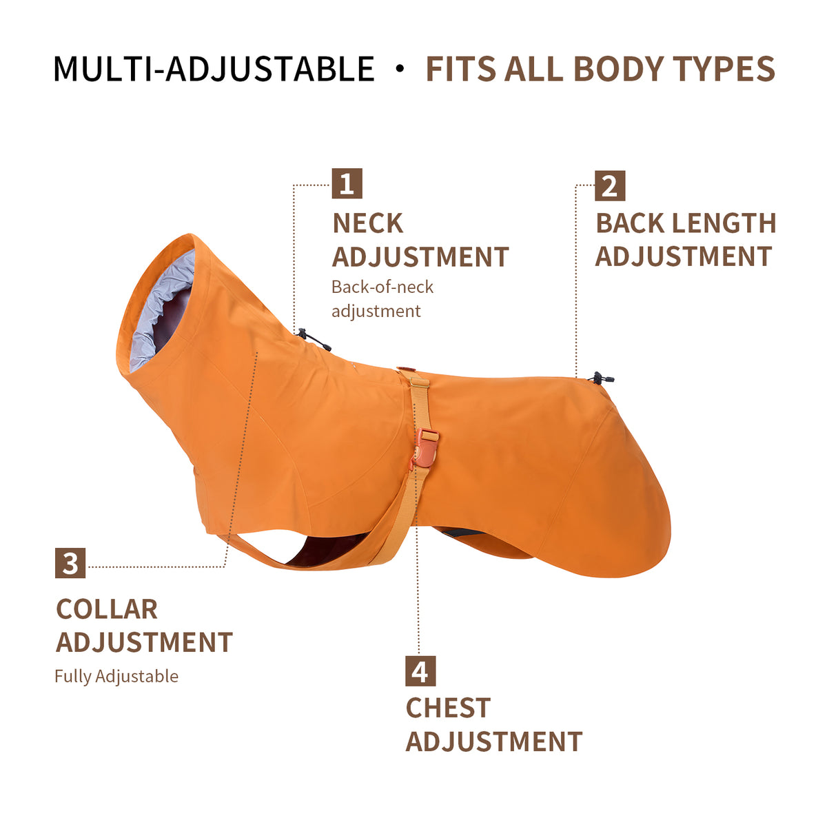 DAQQAB Pet Waterproof Hiking Shell Jacket