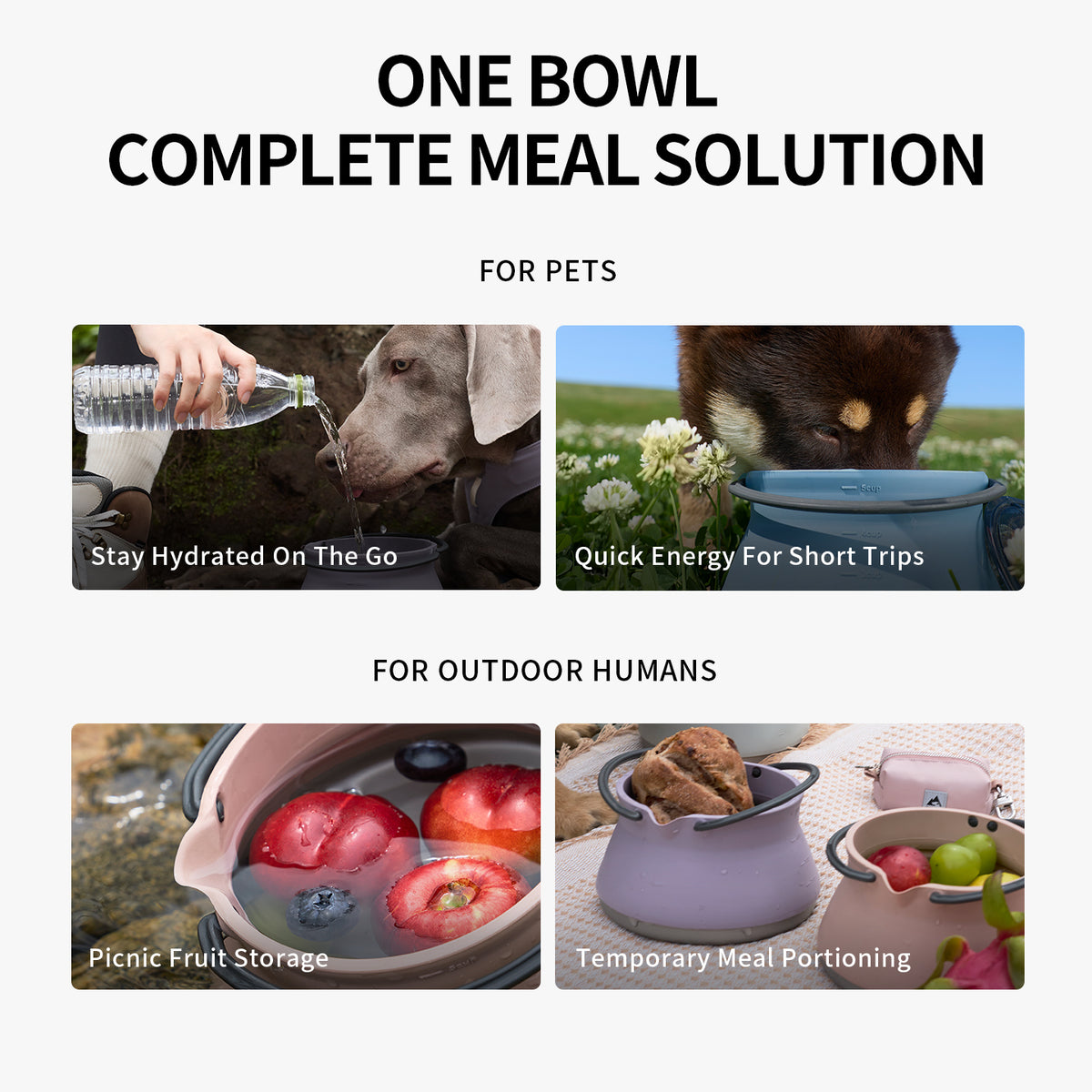 DAQQAB Lightweight Foldable Pet Bowl