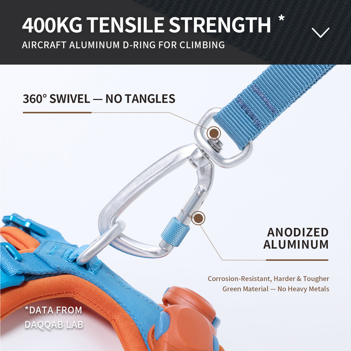 DAQQAB Magnetic Buckle Bungee Leash