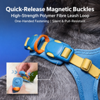 DAQQAB Magnetic Buckle Silent Small Dog Harness