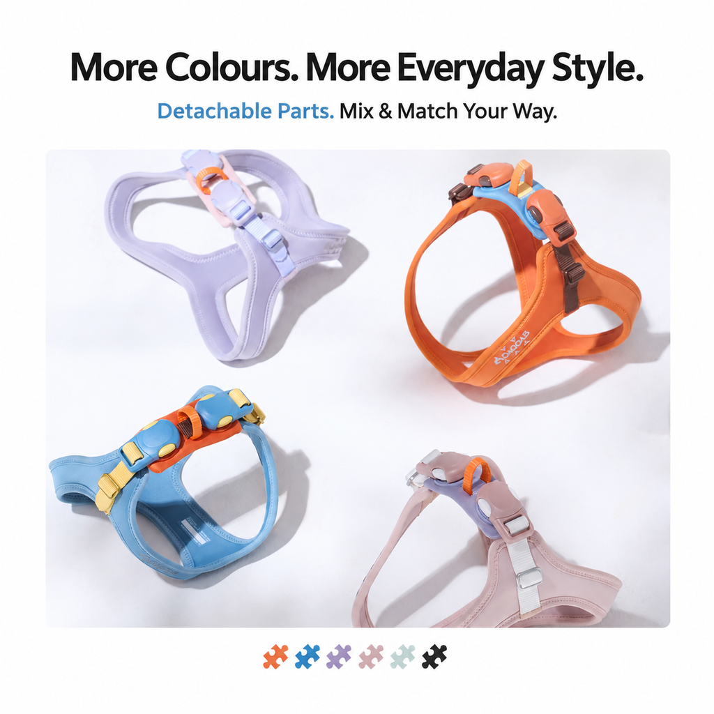 DAQQAB Magnetic Buckle Silent Small Dog Harness